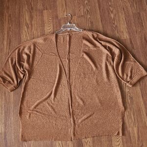 Women's Cozy Open Front Cardigan - Brown/Tan